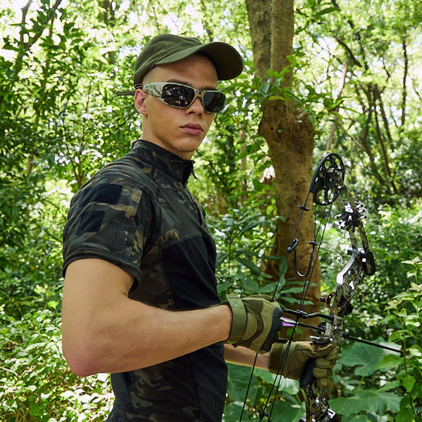 OhO Sunshine Camouflage Sunglasses with 4K Camera for Hunting and Outdoor Adventures