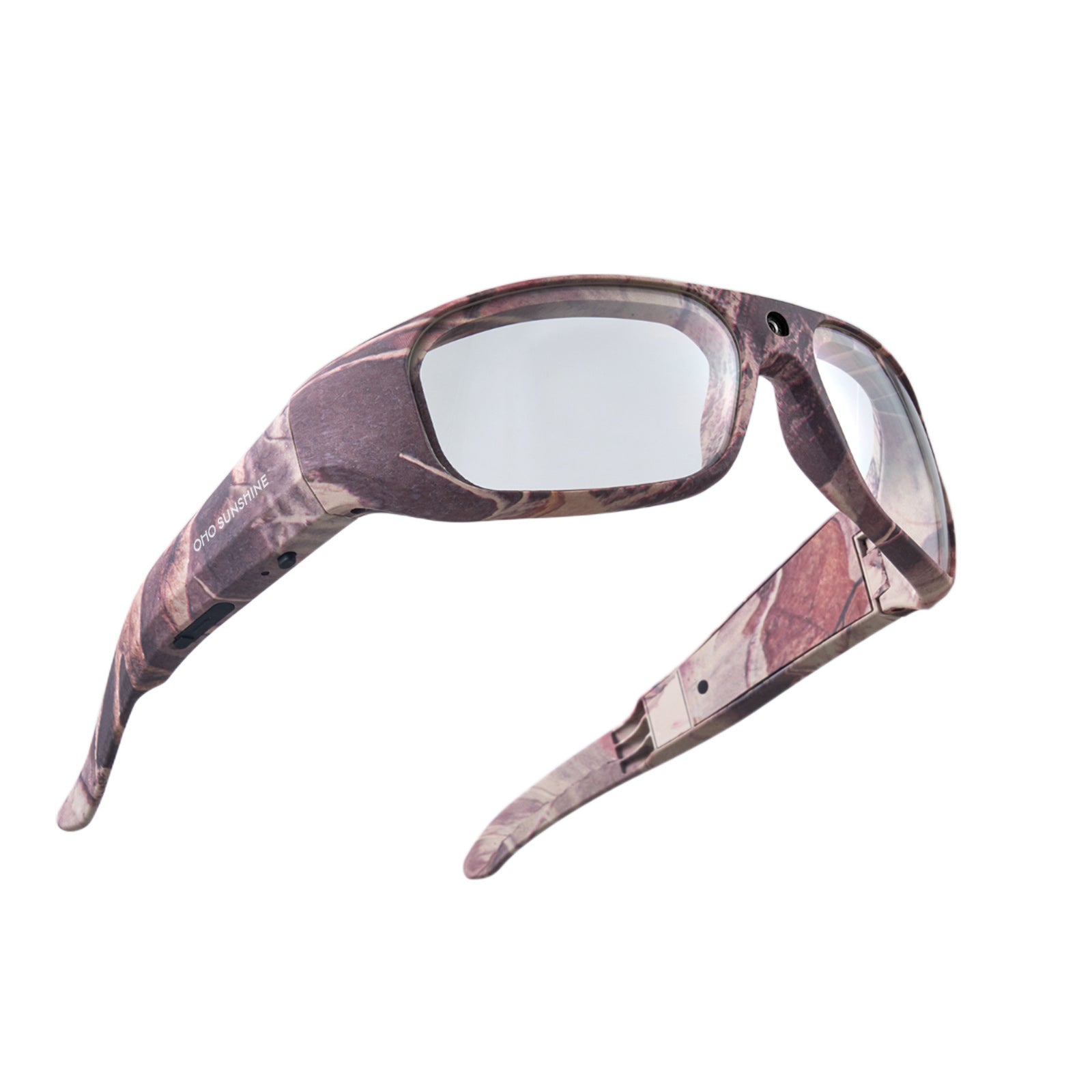 OhO Sunshine Camouflage Sunglasses with 128GB 4K Camera for Hunting and Outdoor Adventures