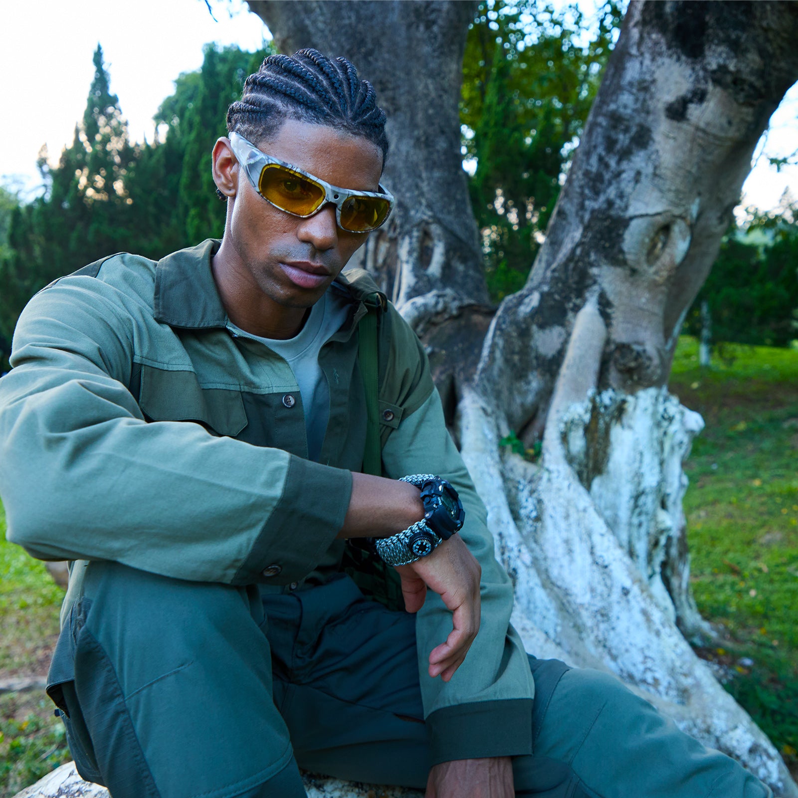 OhO Sunshine Camouflage Sunglasses with 4K Camera for Hunting and Outdoor Adventures