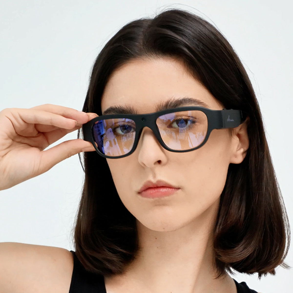 Gafas para cámara táctil OhO Sunshine: HD 1080p y 16 MP con bloqueo de luz azul y lentes fotocromáticas