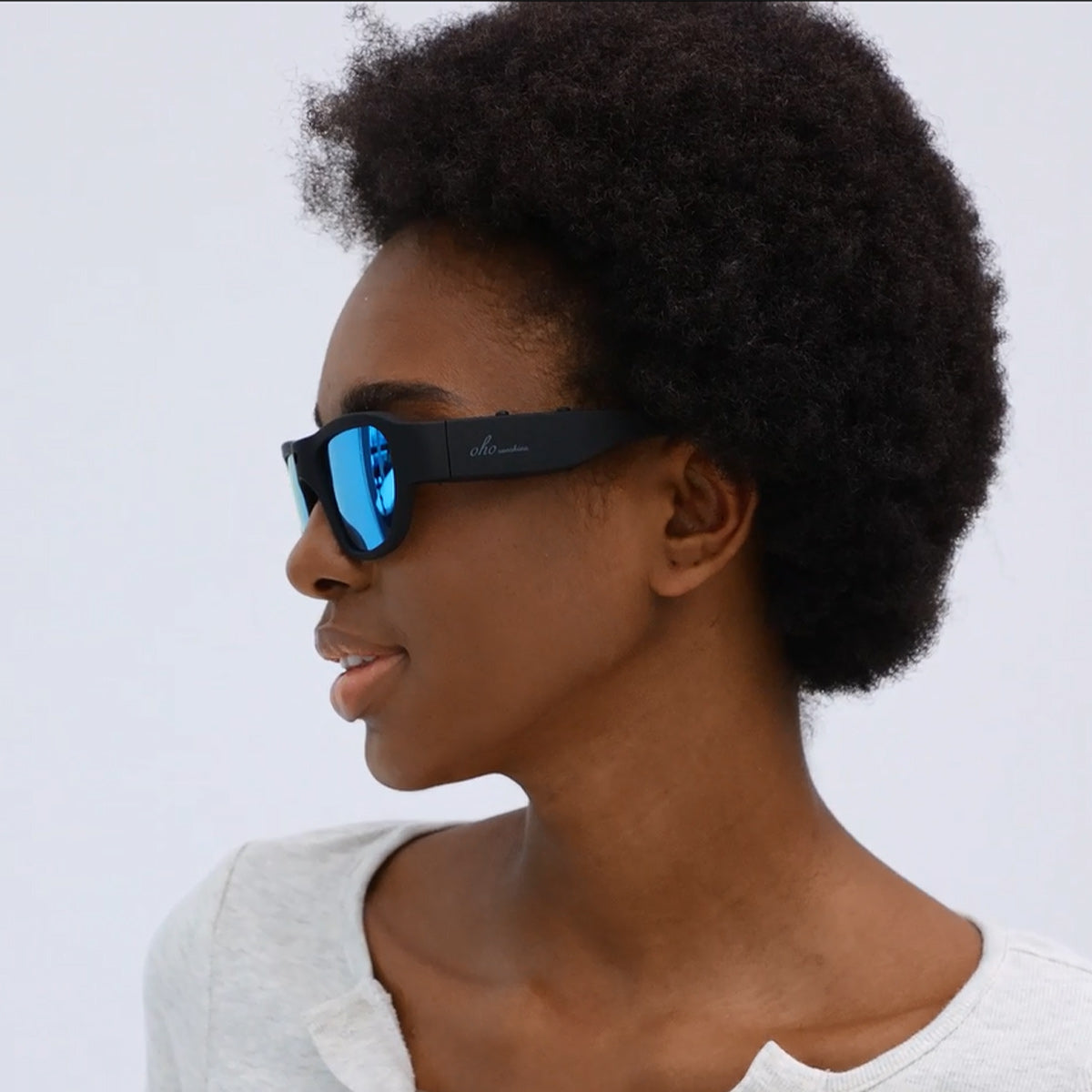 OhO Sunshine Touch Camera Sunglasses 32 GB Full HD 1080P Video Recording with Blue Polarized Lens