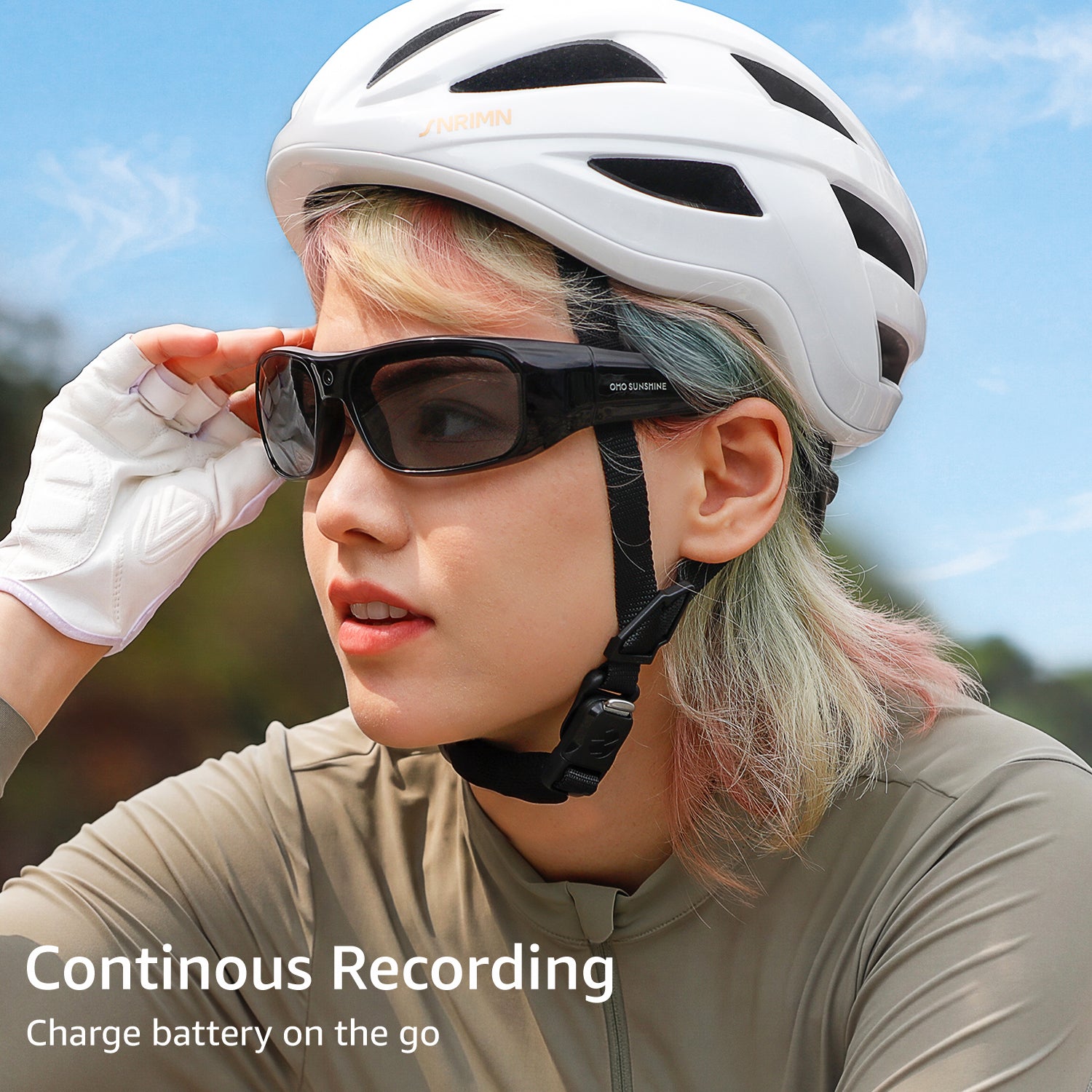OhO Sunshine Primex EIS Camera Glasses-Ultra HD with Image Stabilizer & Photochromic Lenses