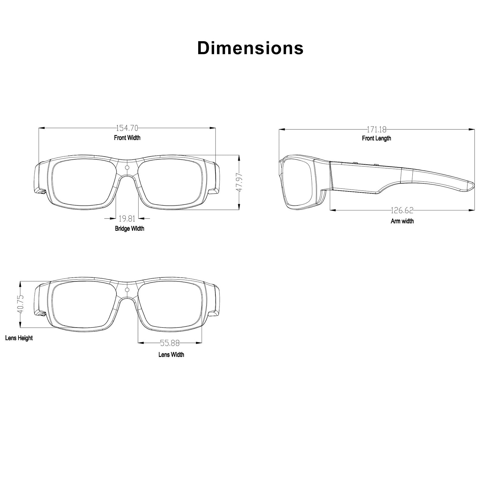 OhO Sunshine Focus Full HD Camera Sunglasses,32GB 1080P Video Recording ,UV400 Protection Lens