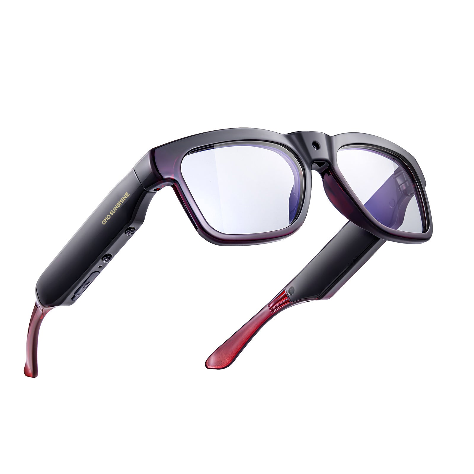 OhO Sunshine Edge Smart Glasses with Camera & Bluetooth- HD 1080P Blue Light Blocking & Photochromic Lens