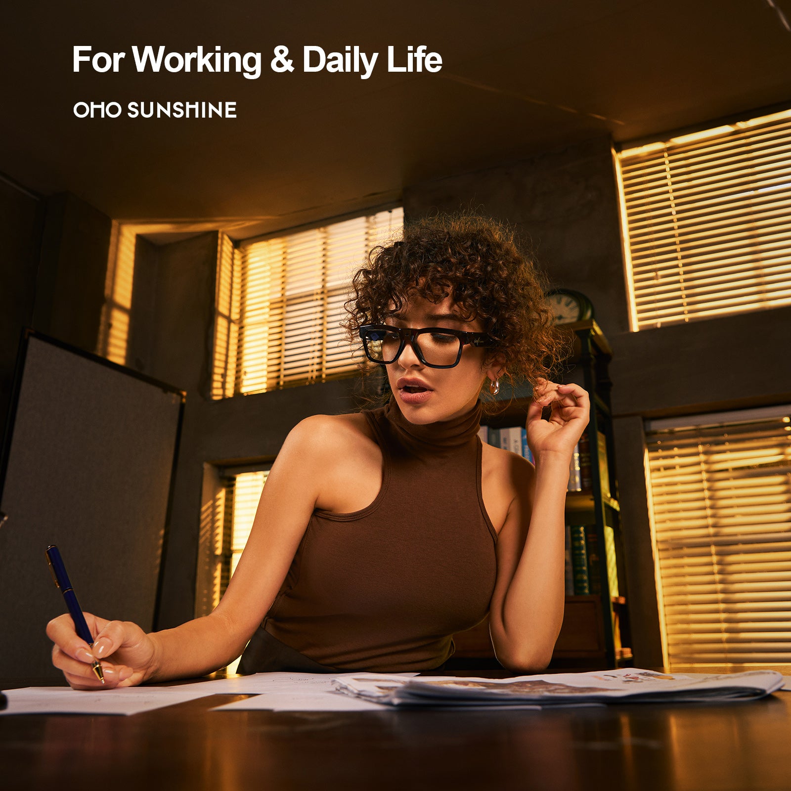 OhO Sunshine Edge 128GB Smart Glasses with Full HD Camera & Bluetooth Speaker for Outdoor & Indoor