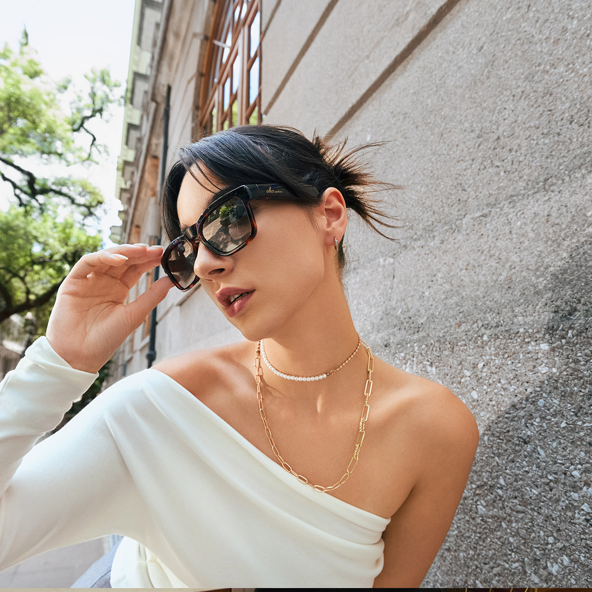 OhO Sunshine Elingo AI Translation Bluetooth Glasses with 164 Languages Dual-Ear Free Talk simultaneous interpretation