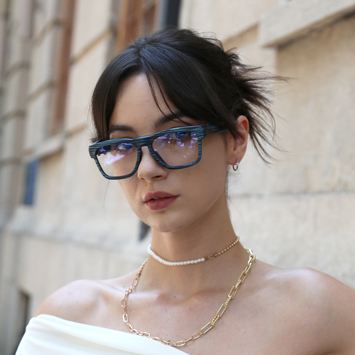 Occhiali audio OhO Sunshine Elite Smart Bluetooth con blocco della luce blu e lenti fotocromatiche per interni ed esterni