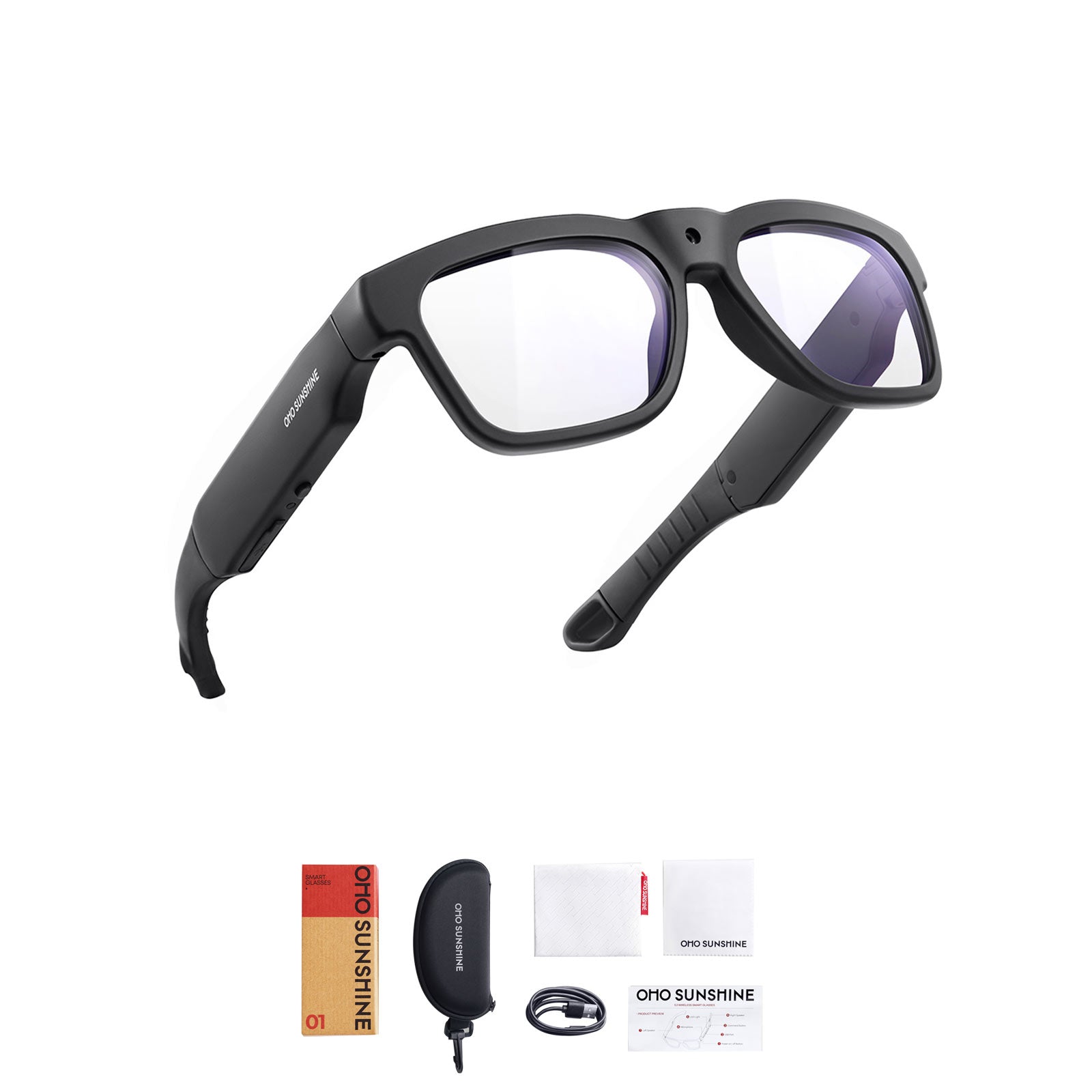 OhO Sunshine Livi Full HD Camera Sunglasses Recording 1080p Video with Wifi Real Time Transfer to Phone 128GB Built in Memory