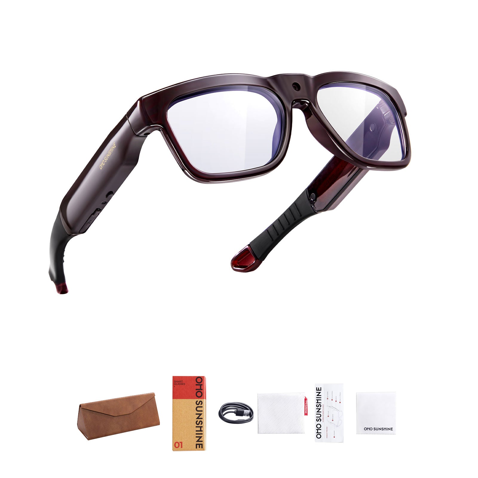 OhO Sunshine Livi Full HD Camera Sunglasses Recording 1080p Video with Wifi Real Time Transfer 64GB Memory