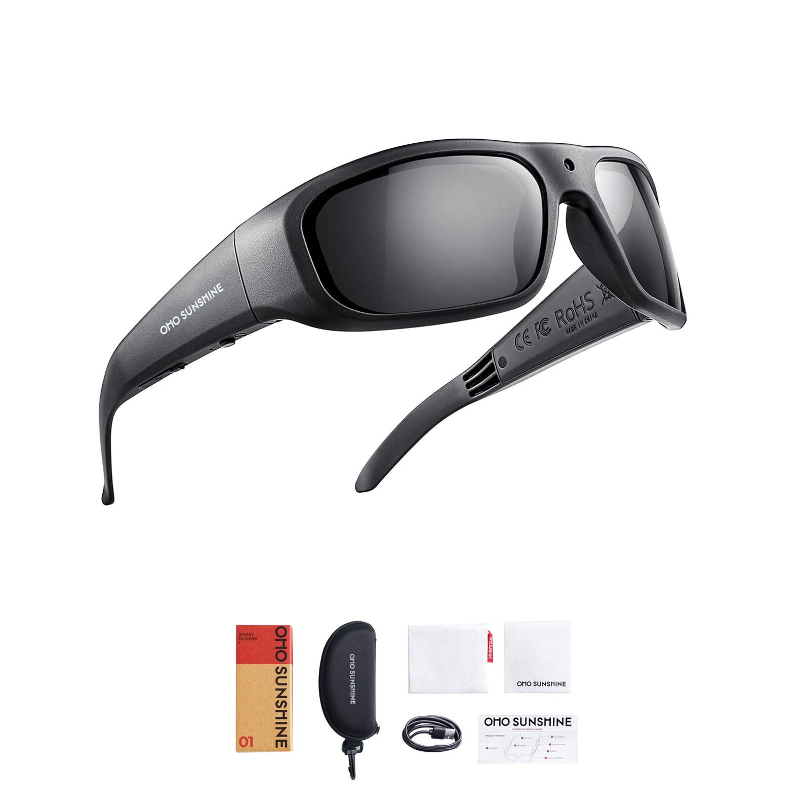OhO Sunshine Vidsoul 128GB Camera Sunglasses Full HD 1080p Video Recording and Photo Taking