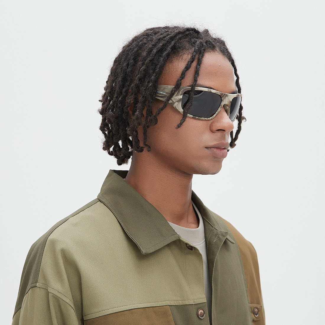 Gafas inteligentes OhO Sunshine Pulse con Bluetooth y altavoz de oído abierto con marco de camuflaje para aventuras al aire libre