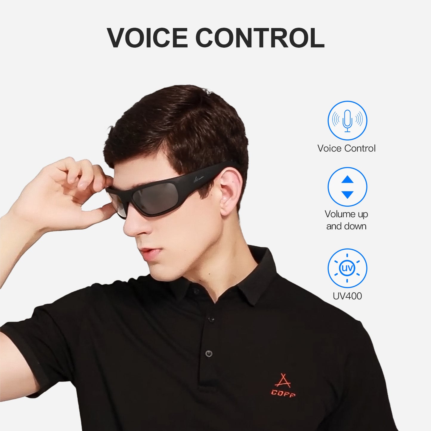 Occhiali intelligenti OhO Sunshine Pulse con altoparlante Bluetooth e lenti fotocromatiche per avventure all'aria aperta