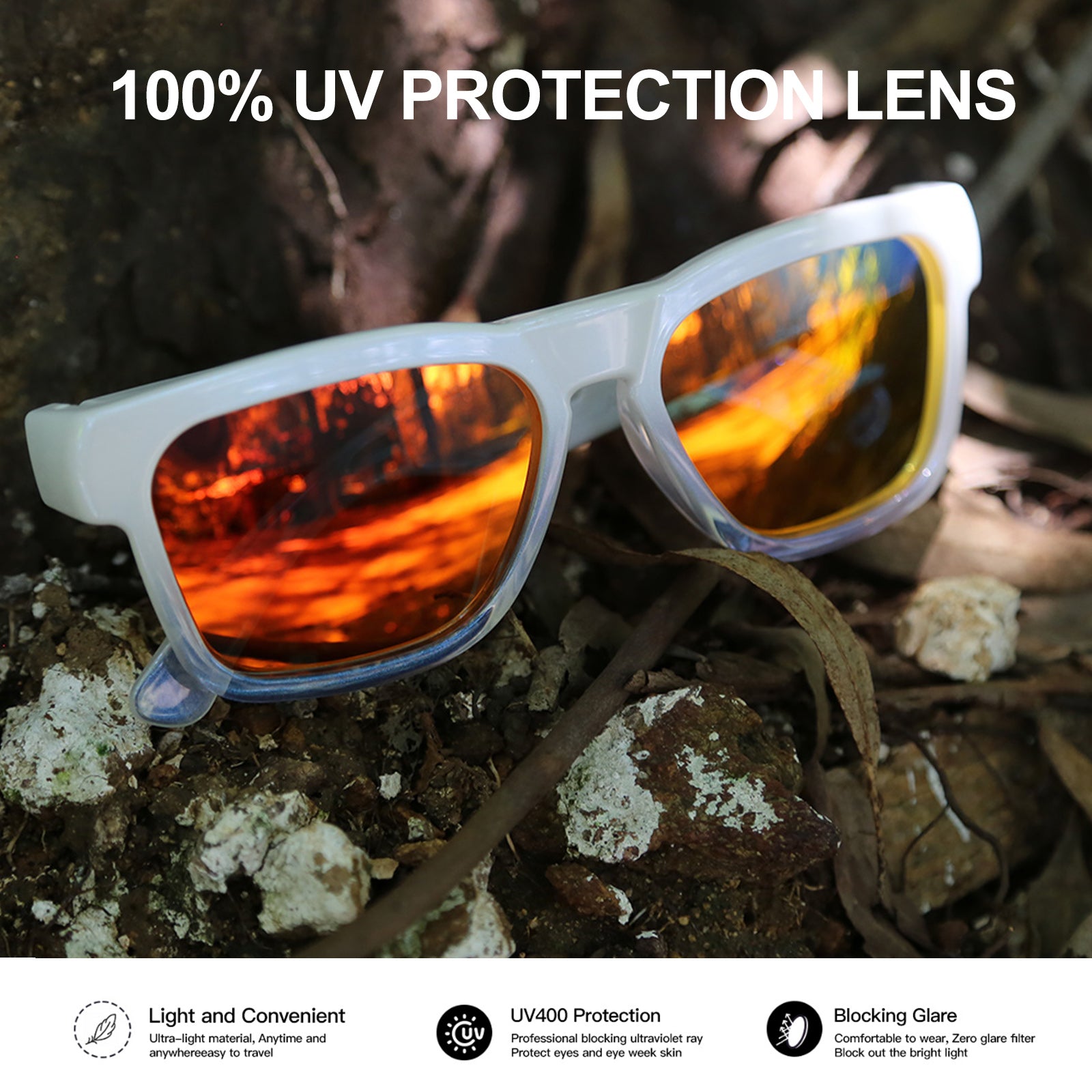 OhO Sunshine Elite Smart Bluetooth Audio Glasses Connecting to Mobile Phone with UV400 Polarized Lens for Sports