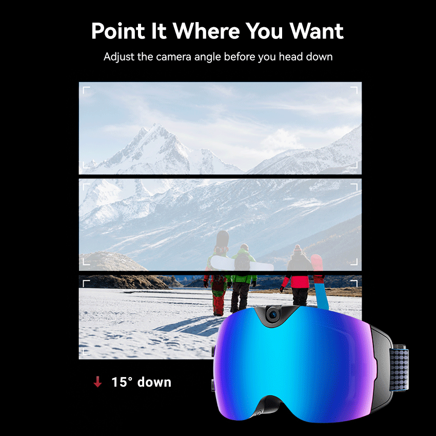 OhO Sunshine 4K camera slimme skibril met WiFi, 24M foto, anticondens - Skyshot