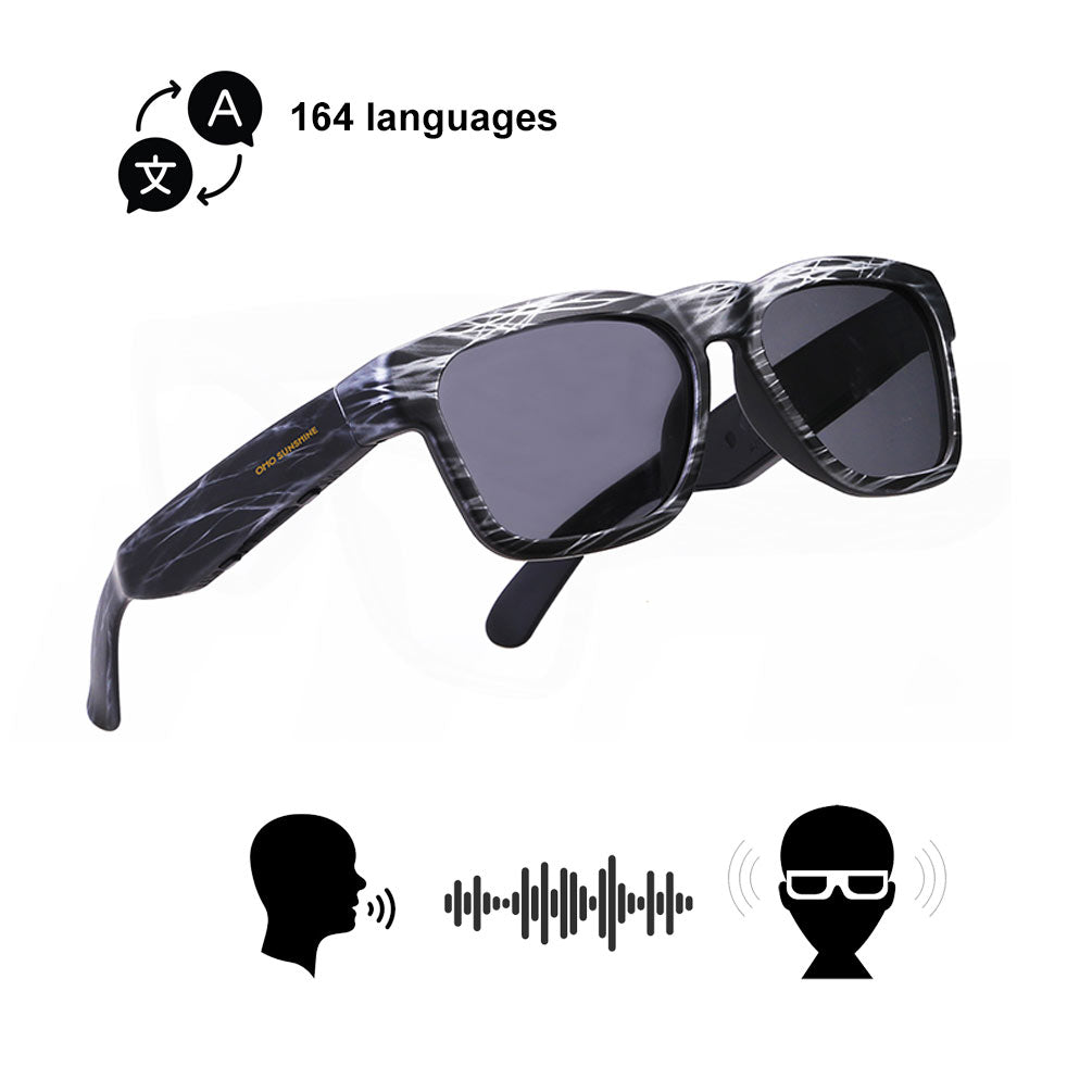 OhO Sunshine Elingo Smart Translation Glasses Integrated with AI Chat Mode Supporting 164 Languages