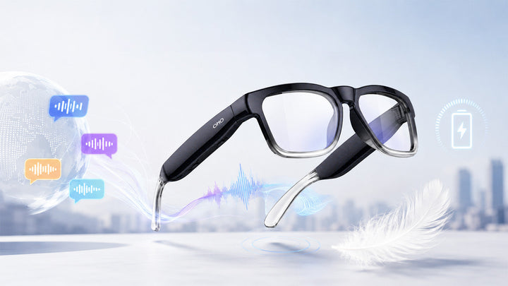 smart glasses with AI translation and premium audio technology for everyday wear