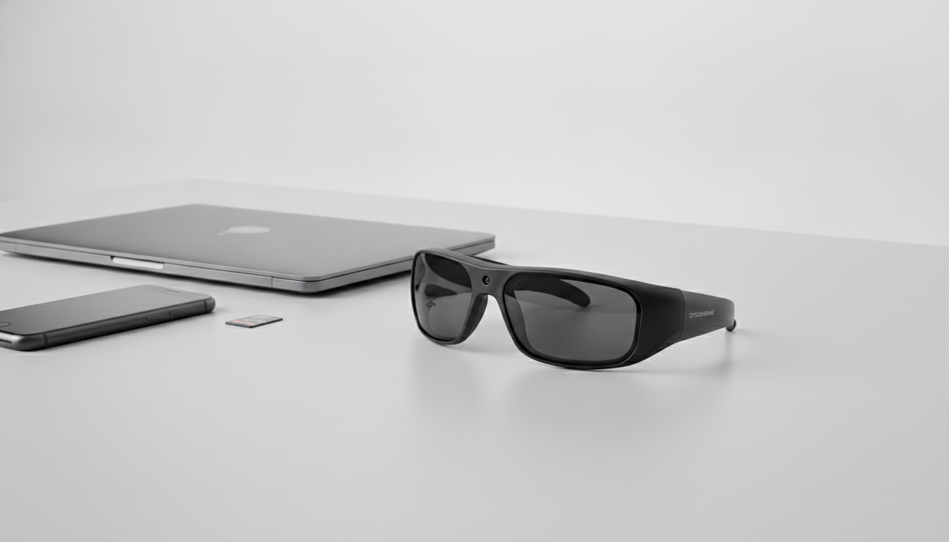Camera glasses arranged as a broad shopping and storage solution hero