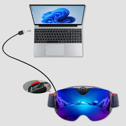 OhO Sunshine Skyshot Smart Ski Goggles with Camera - 4K & 24M Anti-Fog