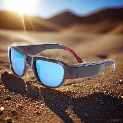 OhO Sunshine Touch Camera Sunglasses, 64 GB, Full HD 1080P-Videoaufzeichnung mit blau polarisierter Linse