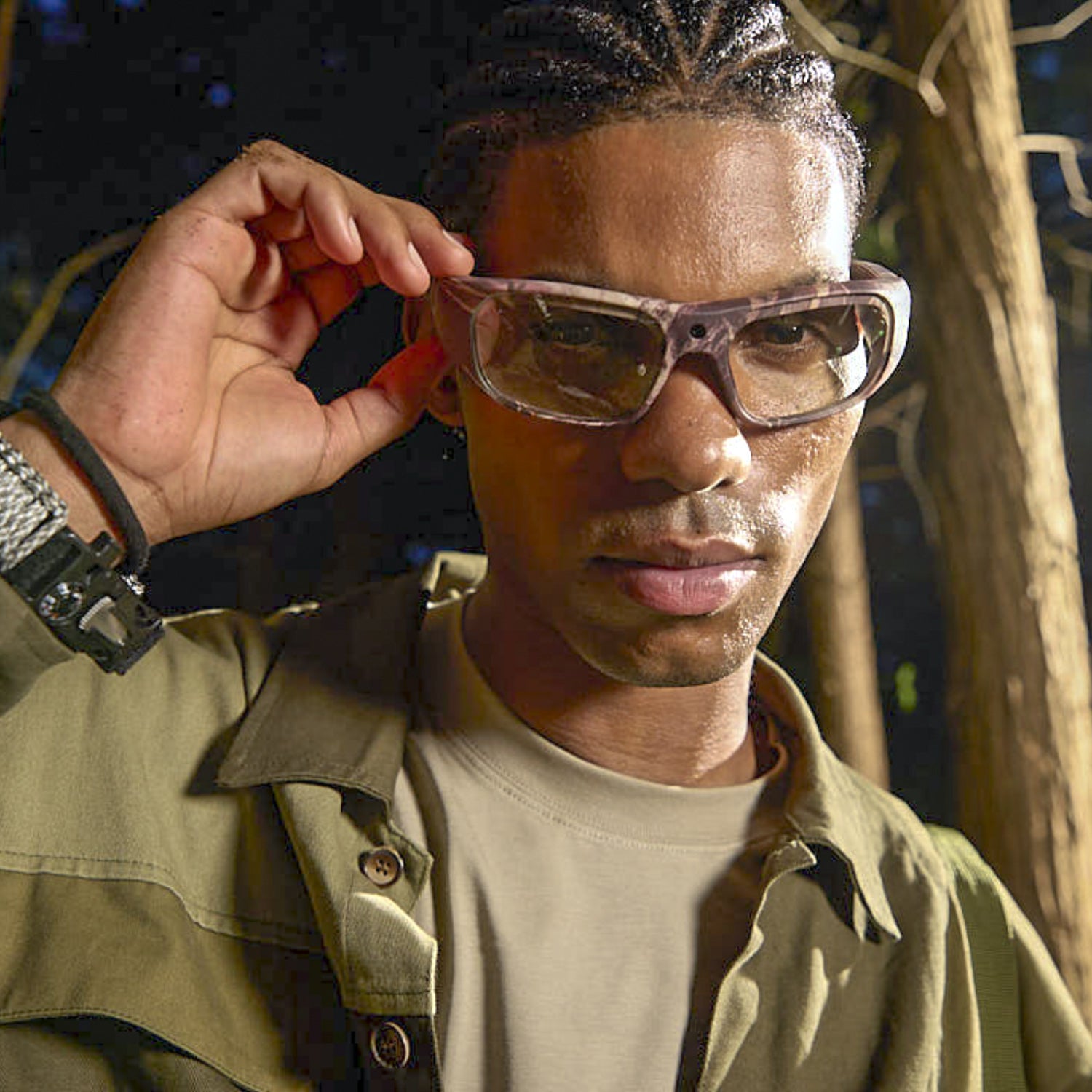 OhO Sunshine Camouflage-Sonnenbrille mit 128 GB 4K-Kamera für die Jagd und Outdoor-Abenteuer