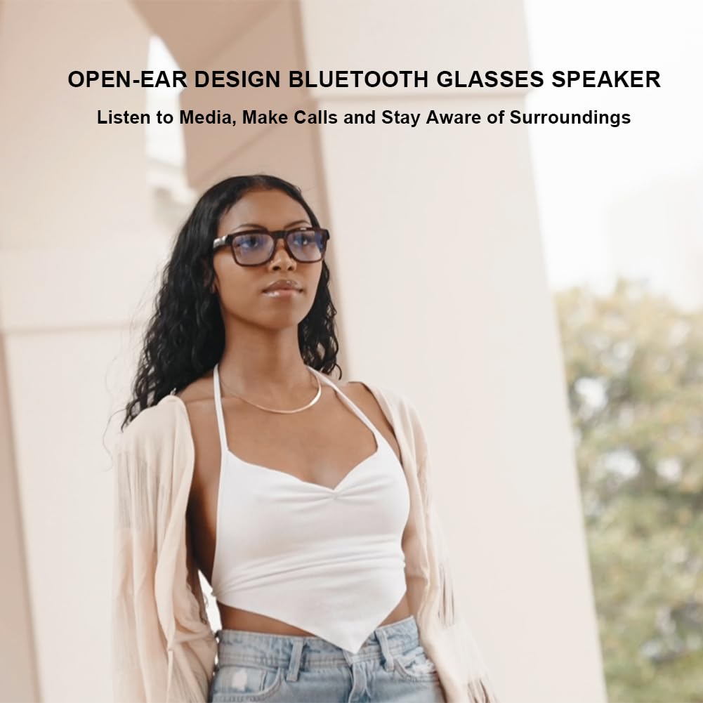OhO Sunshine Sunblazer Smart Glasses with Bluetooth Audio Speaker & Mp3 Music Player with 128GB Memory