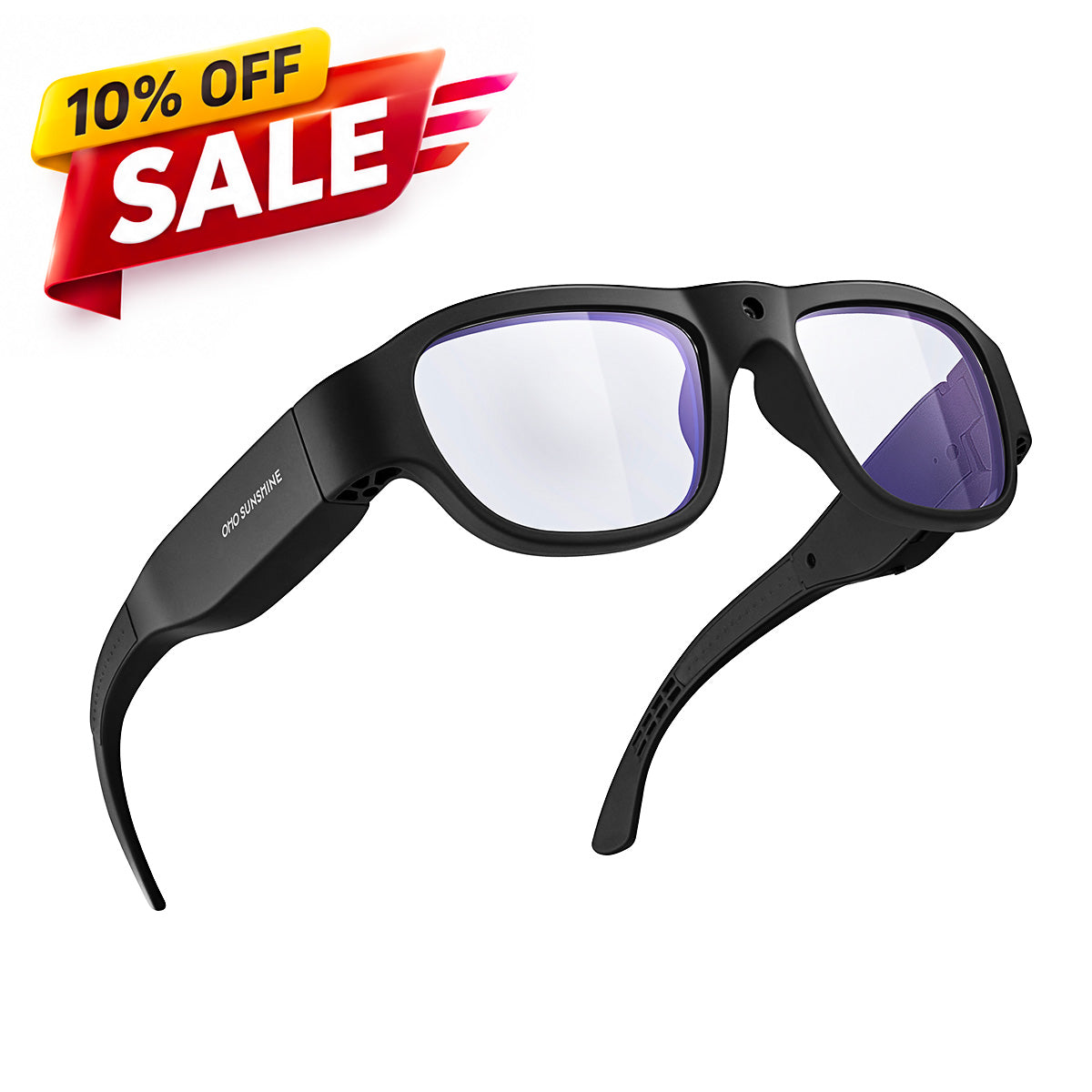 OHO SUNSHINE Touch Camera Glasses - HD 1080p & 16MP Blue Light Blocking & Photochromic Lens