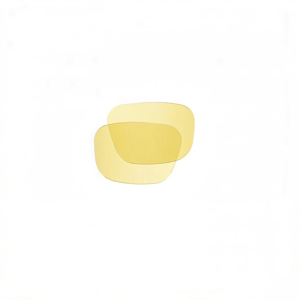 Two yellow translucent replacement lenses for sunglasses