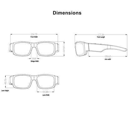 Gafas de sol OhO Sunshine Focus con cámara Full HD, grabación de video 1080P de 32 GB, lente con protección UV400