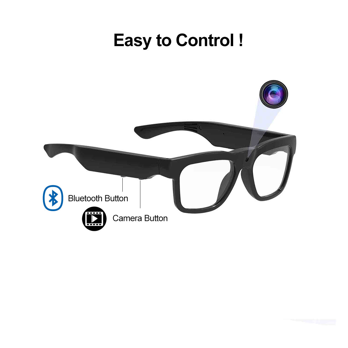 OhO Sunshine Edge slimme bril met camera en Bluetooth - HD 1080P blauwlichtblokkering