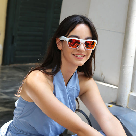 Occhiali audio OhO Sunshine Elite Smart Bluetooth con connessione al telefono cellulare e lenti polarizzate UV400 per lo sport