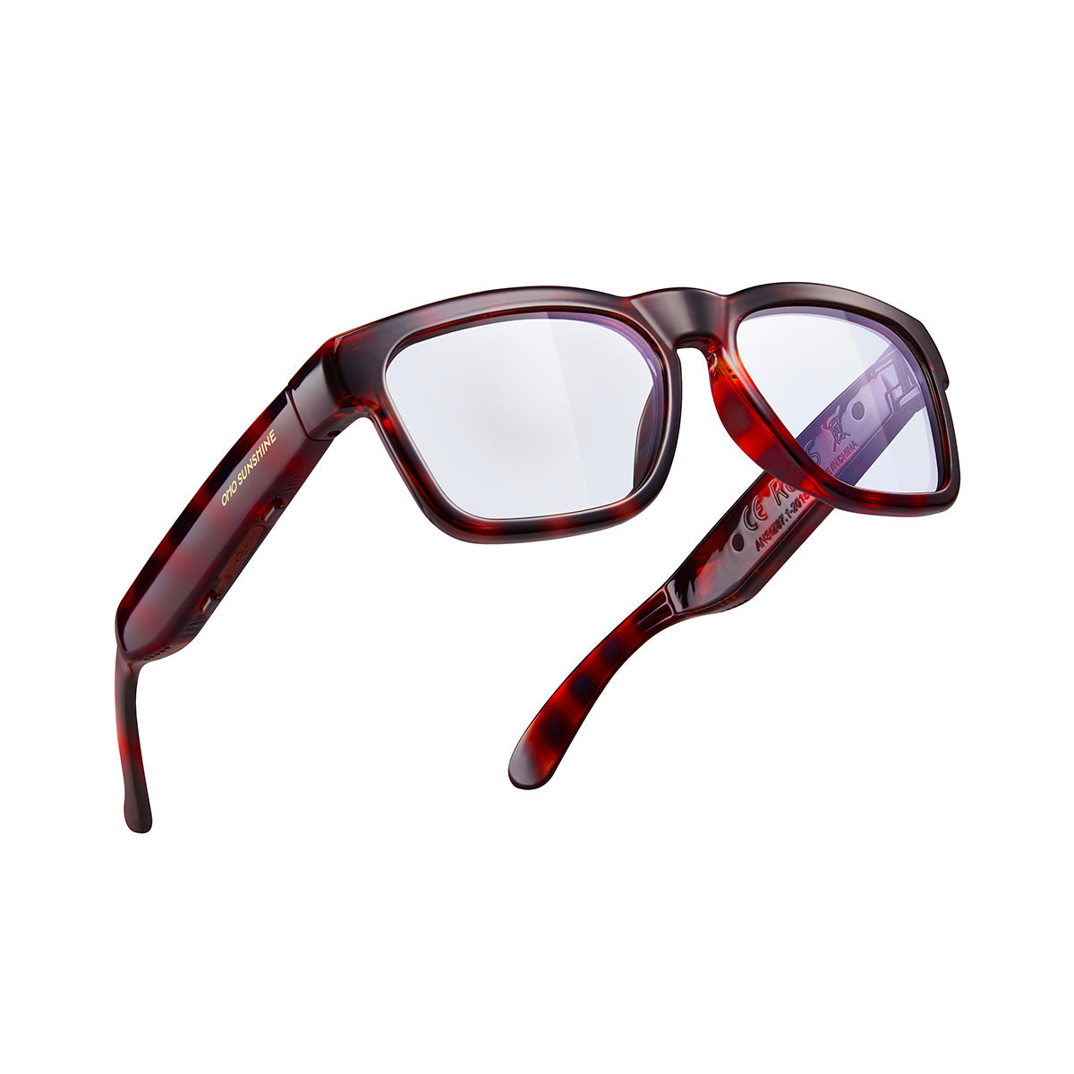 OhO Sunshine Elite Smart Bluetooth Audio Glasses with Blue Light Blocking Lens for Men & Women