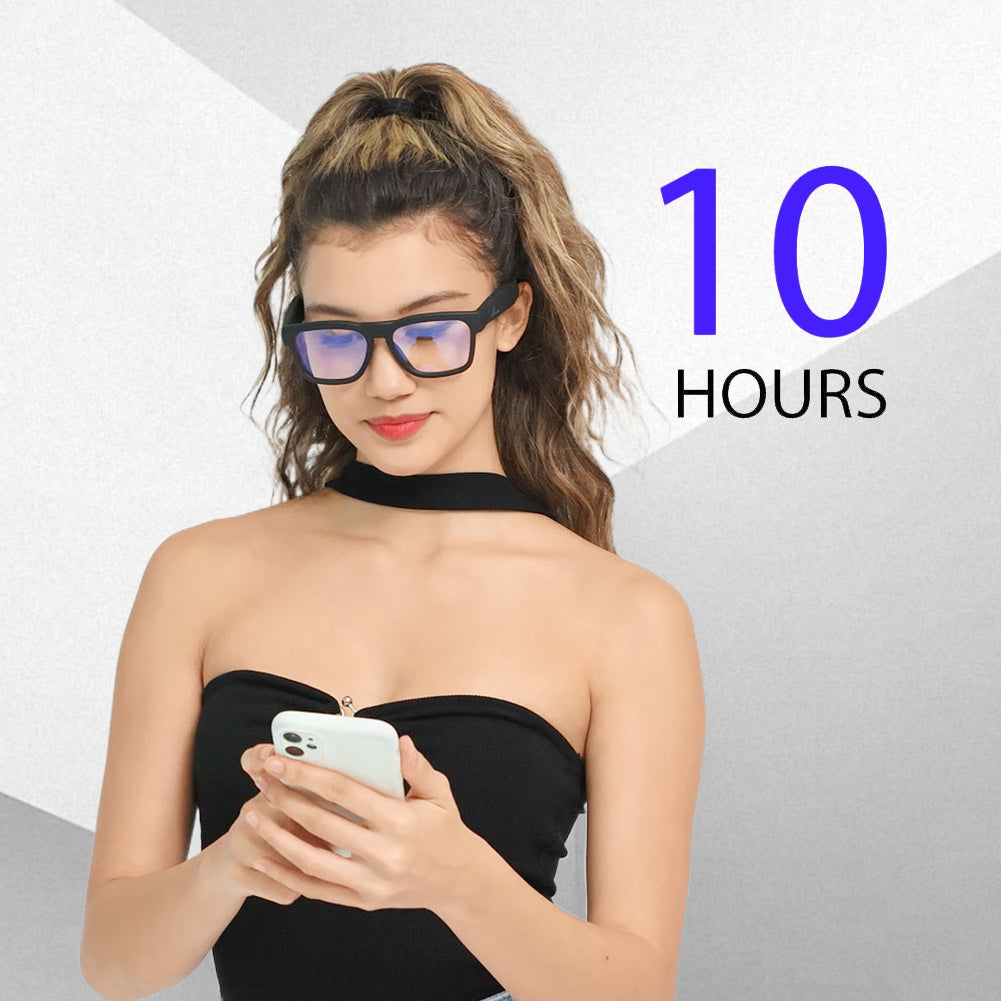 OhO Sunshine Elite Smart Bluetooth Audio Glasses with Blue Light Blocking Lens for Men & Women