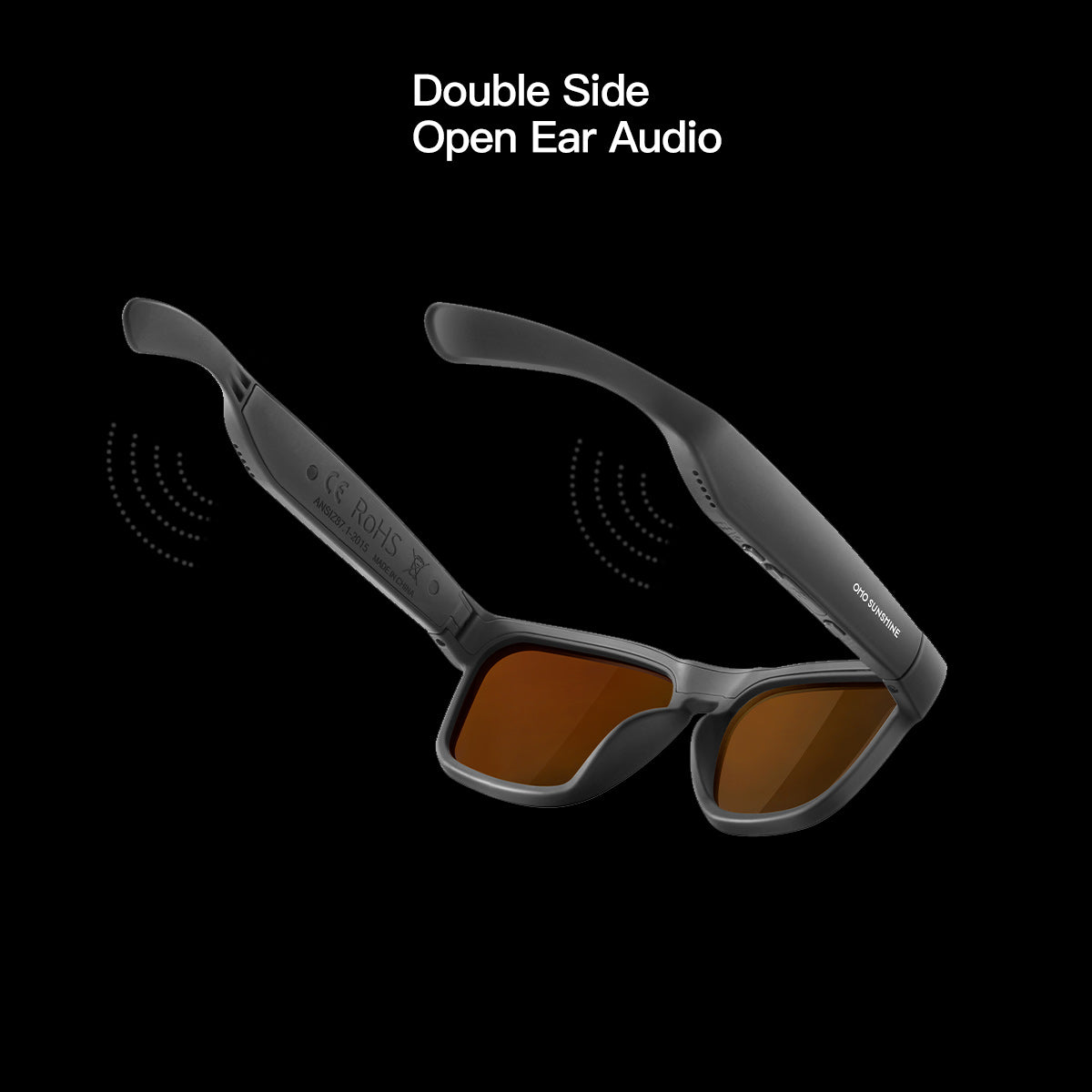 Occhiali audio OhO Sunshine Elite Smart Bluetooth con connessione al telefono cellulare e lenti polarizzate UV400