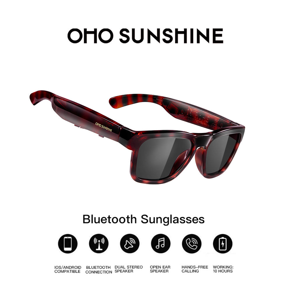 OhO Sunshine Elite Smart Glassies Bluetooth Audio Speakerwith UV400 Polarized  Lens