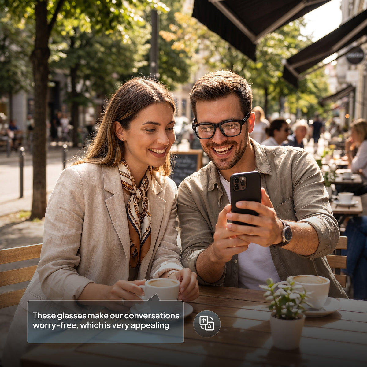 OHO SUNSHINE Alite Smart Bluetooth AI Translation Glasses - Blue Light Blocking & Photochromic Lens