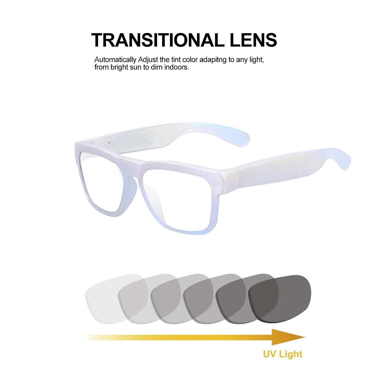 OhO Sunshine Sunblazer Smart Glasses with Bluetooth Audio Speaker & Mp3 Music Player for Outdoor & Indoor Use