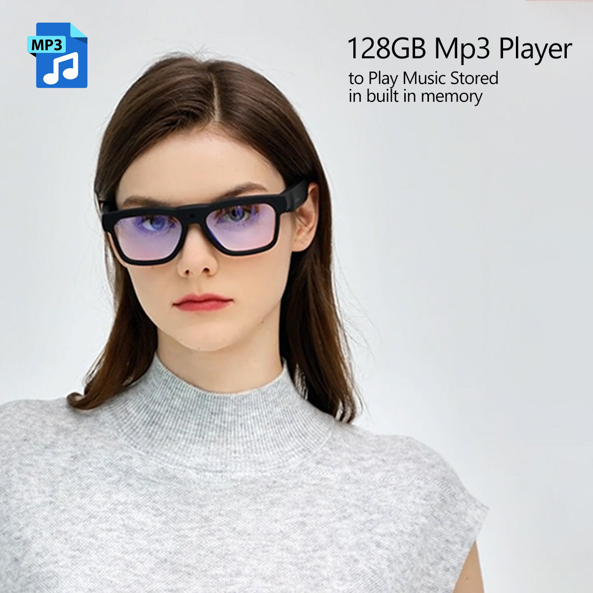 Occhiali intelligenti OhO Sunshine Sunblazer con altoparlante audio Bluetooth e lettore musicale MP3 con memoria da 32 GB