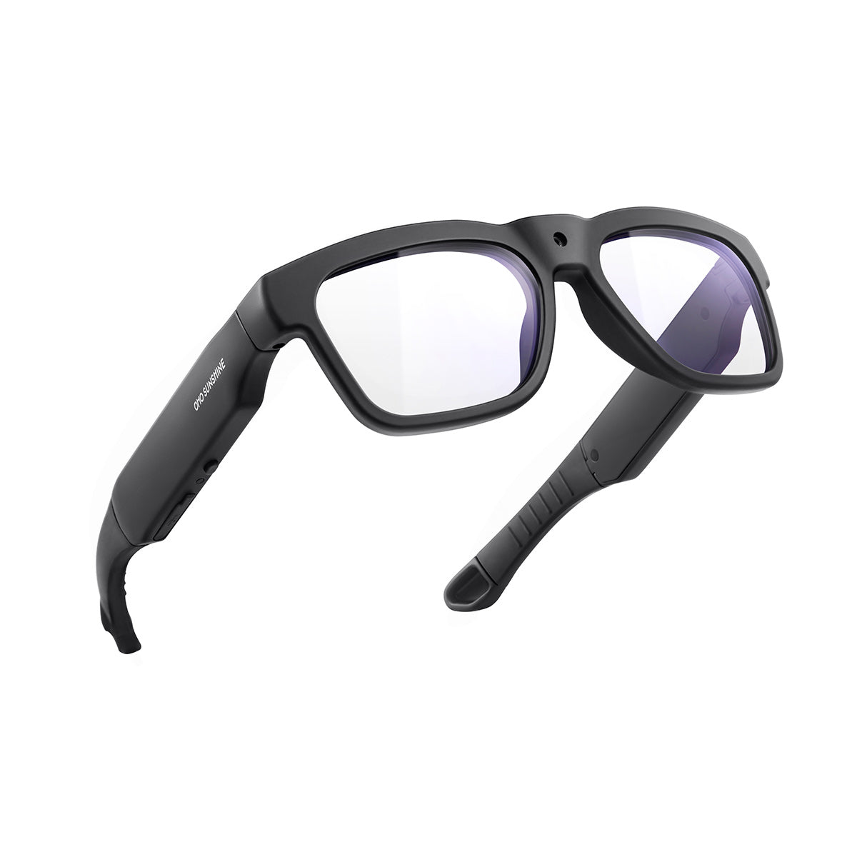 OhO Sunshine Livi smart camera glasses with HD 1080P recording and blue light blocking lenses.