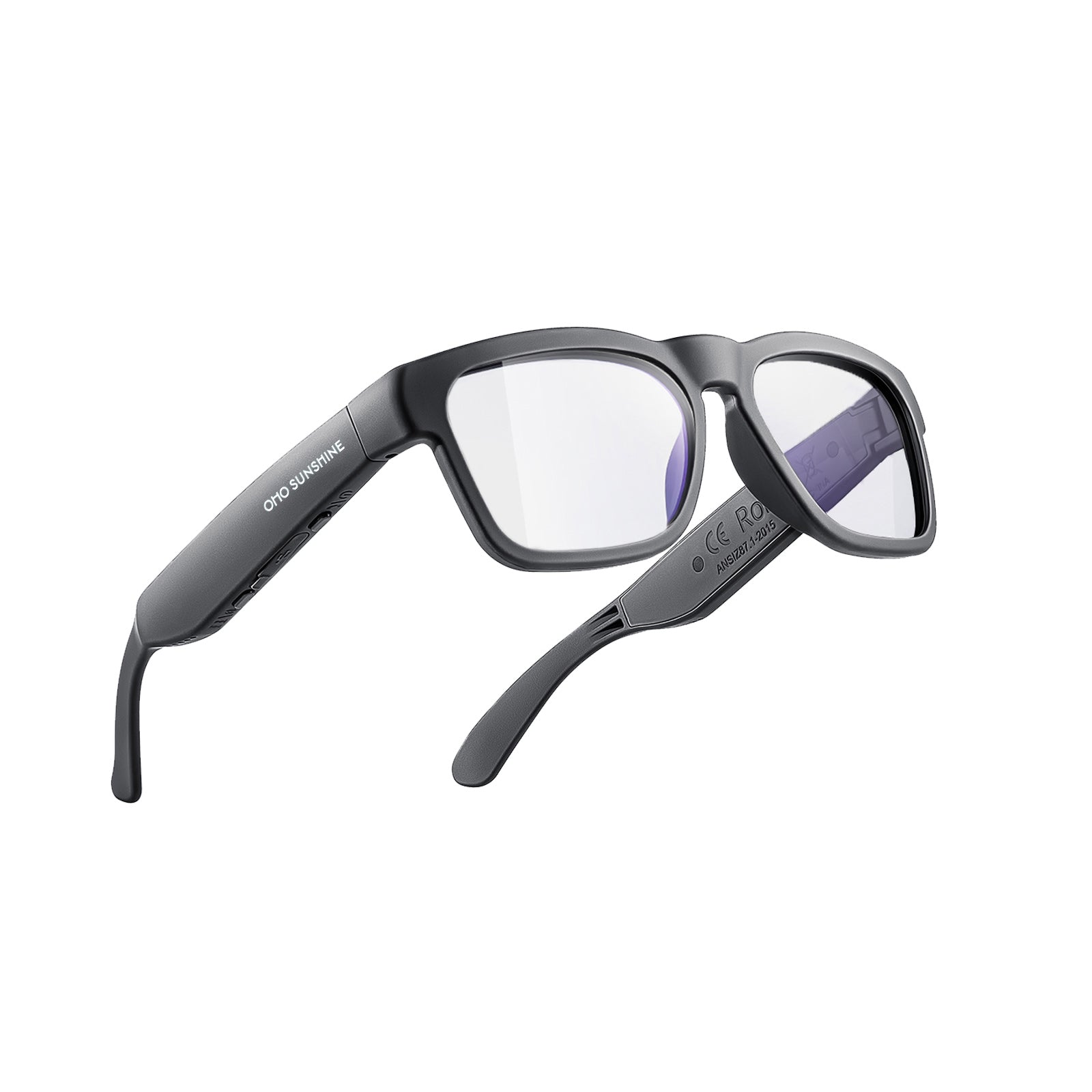 OhO Sunshine Elite Smart Bluetooth Audio Glasses with Blue Light Blocking & Photochromic Lens for Indoor & Outdoor