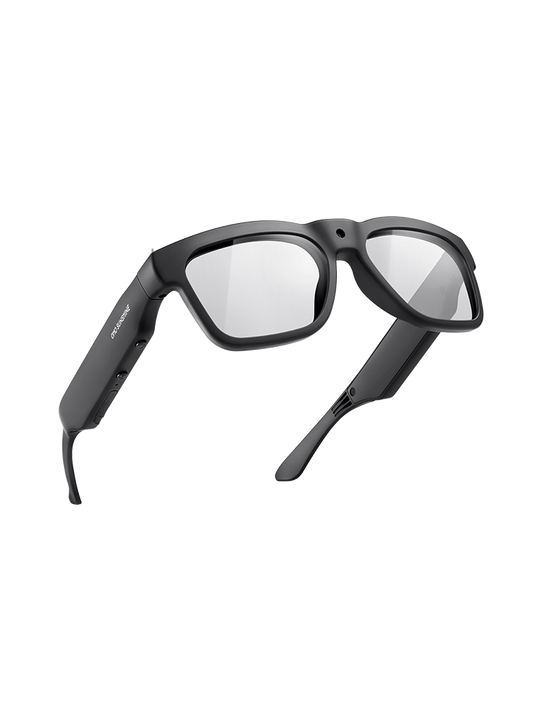 Occhiali intelligenti OhO Sunshine Edge con fotocamera Full HD 1080p da 64 GB e altoparlante Bluetooth con lenti anti-luce blu