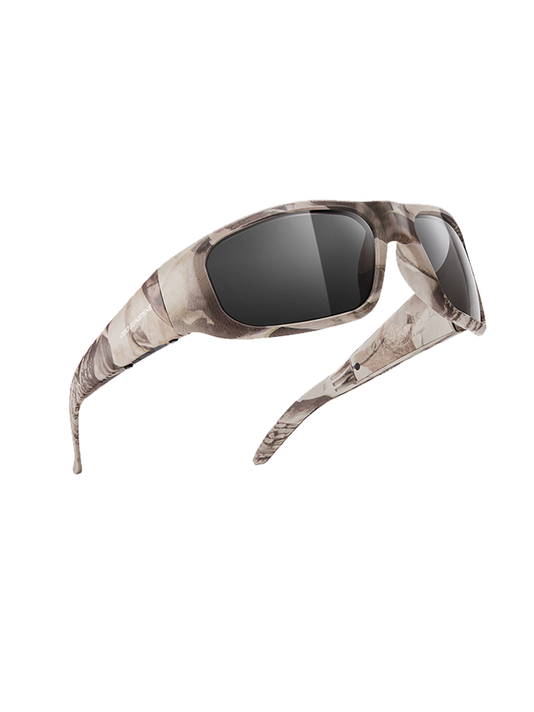 Occhiali intelligenti OhO Sunshine Pulse con altoparlante Bluetooth e audio aperto con montatura mimetica per avventure all'aria aperta