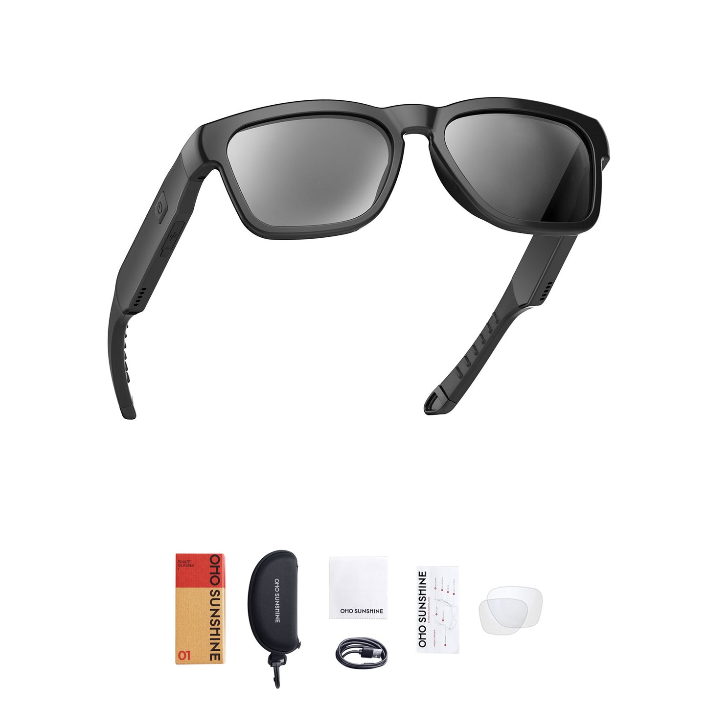 OhO Sunshine Ease Smart Glasses mit Bluetooth-Lautsprecher, UV-Schutz für Outdoor-Sport