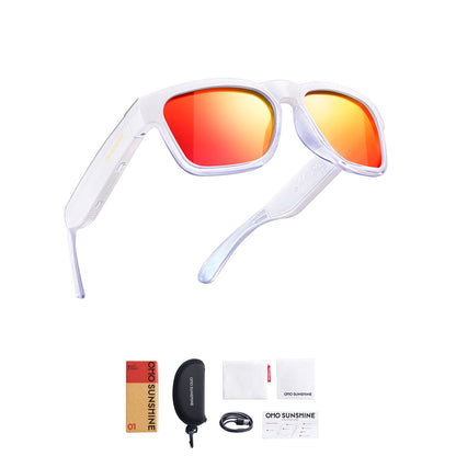 Occhiali audio OhO Sunshine Elite Smart Bluetooth con connessione al telefono cellulare e lenti polarizzate UV400 per lo sport