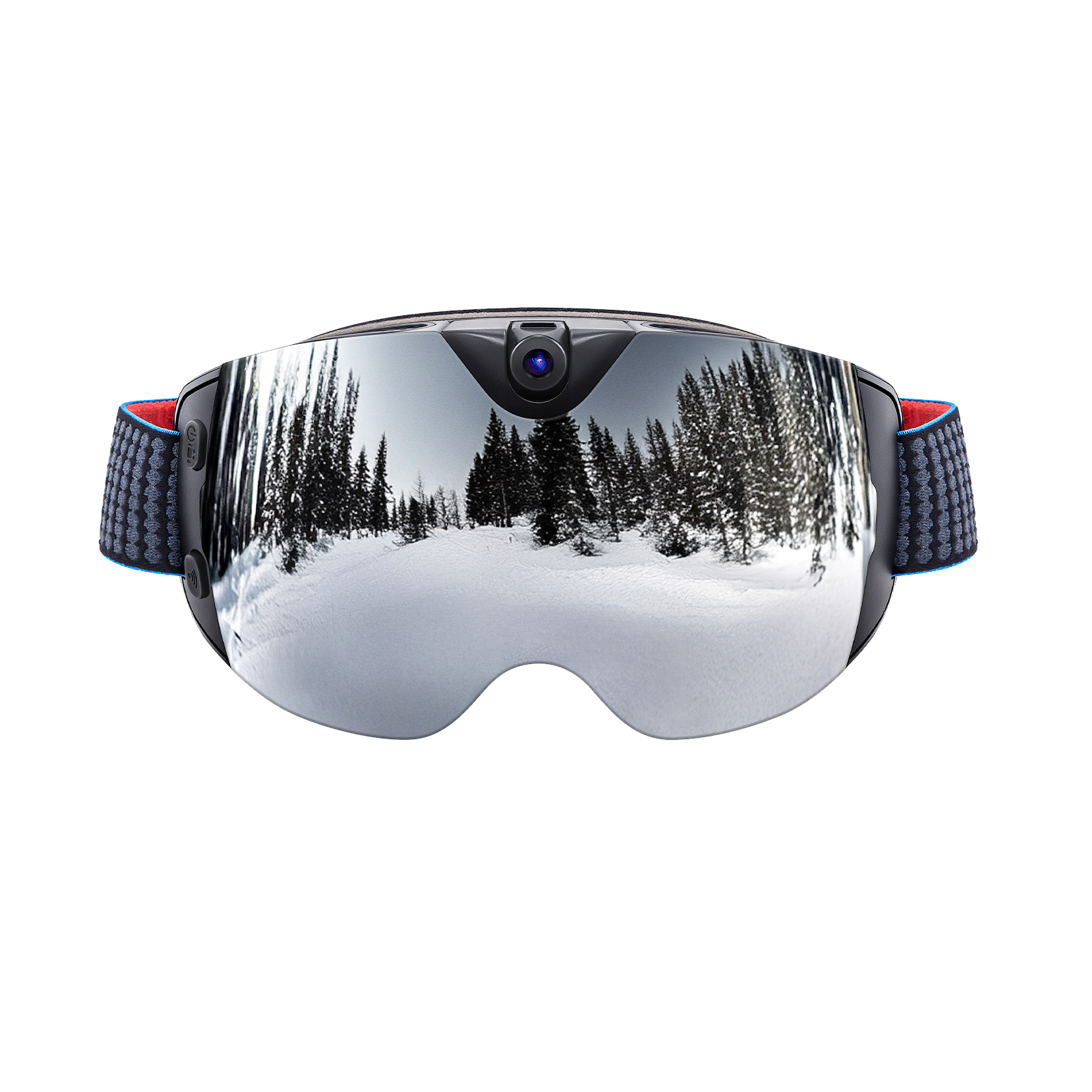 OhO Sunshine Skyshot Smart Ski Goggles with 4K Camera to Record Ultra HD Video and Take Photo Silver Lens