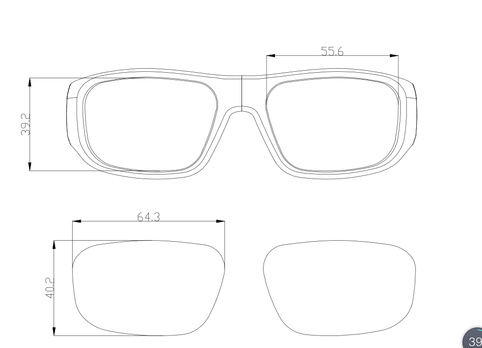 Repacement Lenses for OhO Sunshine Pulse Bluetooth Glasses