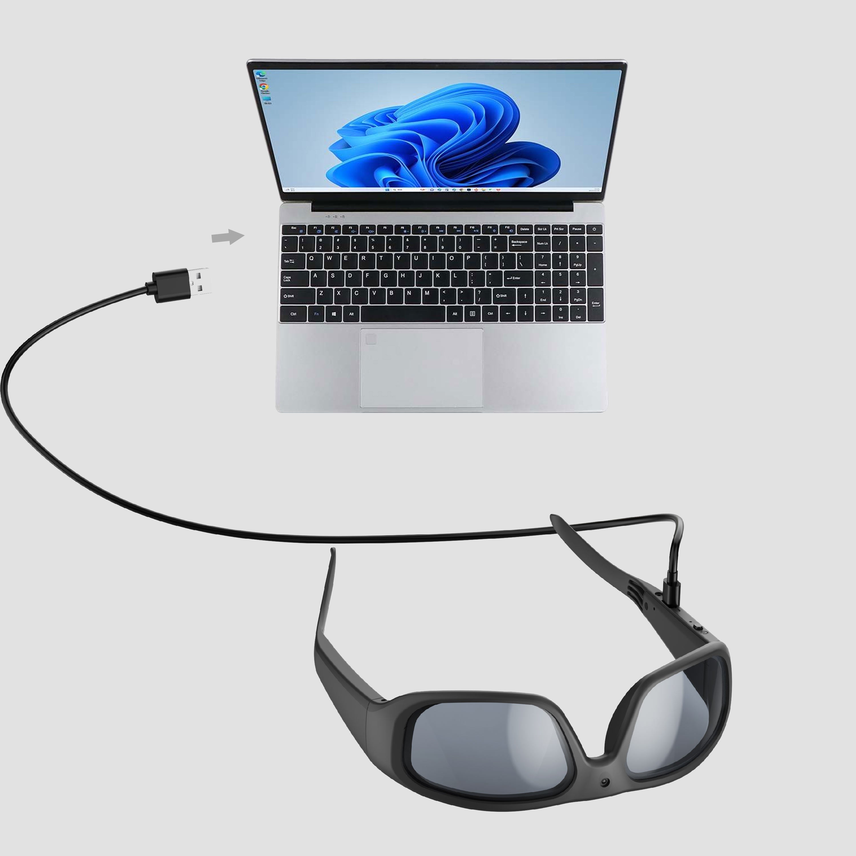 OhO Sunshine Skyshot Smart Ski Goggles with WiFi 4K Camera to Record Ultra HD Video and Take Photo