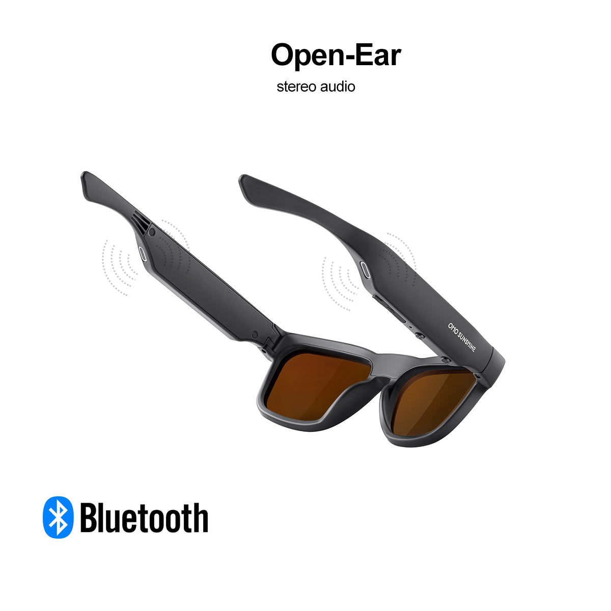 OhO Sunshine Edge Smart Glasses with 128GB Full HD Camera & Bluetooth Speaker for Outdoor Sports Unix