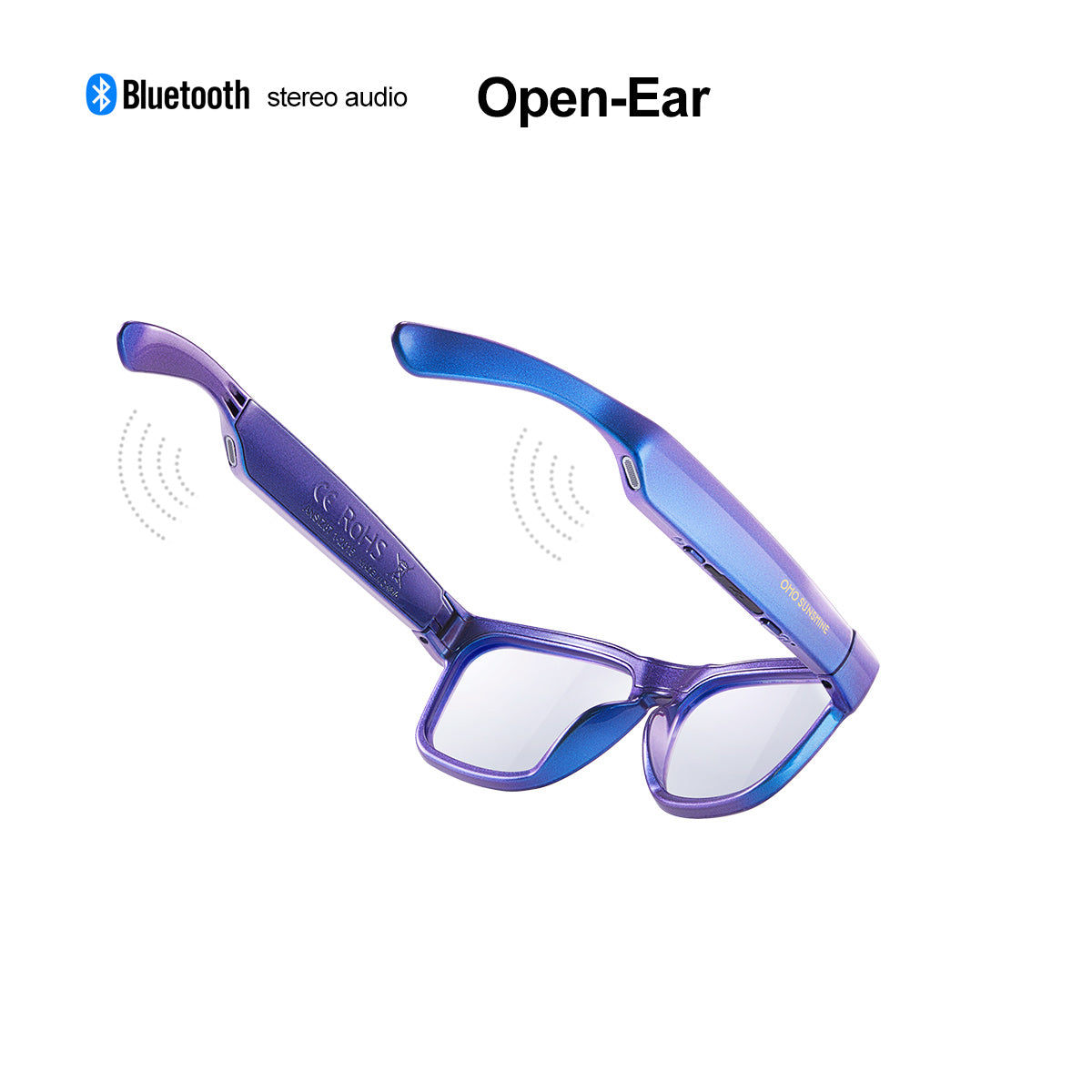 Occhiali audio OhO Sunshine Elite Smart Bluetooth con blocco della luce blu e lenti fotocromatiche per interni ed esterni