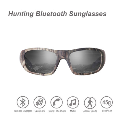 Occhiali intelligenti OhO Sunshine Pulse con altoparlante Bluetooth e audio aperto con montatura mimetica per avventure all'aria aperta