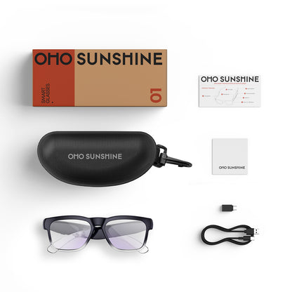 OhO Sunshine GlobeEar Smart Bluetooth-Brille – Blaulichtblockierende und photochrome Linse